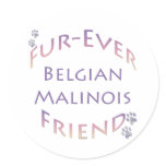 Belgian Malinois Furever Round Stickers