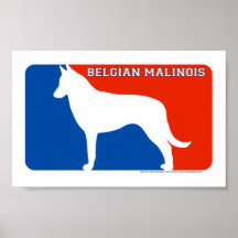 Belgian Malinois Major League Dog Print