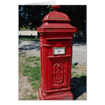 Belgian red letter box greeting card