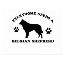 Belgian Shepherd dog breed designs Post Cards