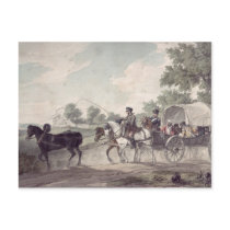 Belgian Wagon conveying Wounded from the Field Postcard