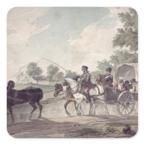 Belgian Wagon conveying Wounded from the Field Stickers