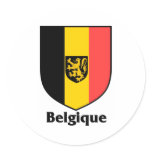 Belgique Crest / Belgium Flag Sticker