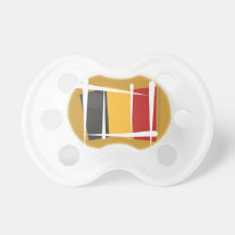Belgium Brush Flag Baby Pacifier