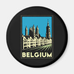belgium europe art deco retro travel vintage magnet