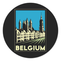 belgium europe art deco retro travel vintage stickers