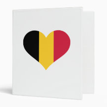 Belgium flag 3 ring binders