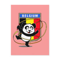 Belgium Rhythmic Gymnastics Panda Postcard