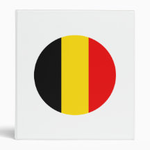 Belgium Round Flag Design Binder