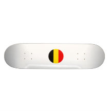 Belgium Round Flag Design Custom Skate Board