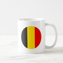 Belgium Round Flag Design Mug