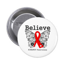 Believe AIDS Awareness Buttons