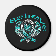 Believe Cervical Cancer Refrigerator Magnet