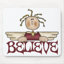 Believe Christmas Angel Mousepad