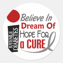 BELIEVE DREAM HOPE Juvenile Diabetes T-Shirts Sticker