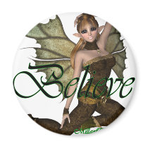 *Believe Fairy Elf 2 Refrigerator Magnet