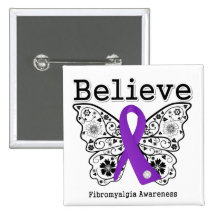 Believe Fibromyalgia Awareness Buttons