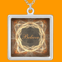 Believe Fractal Art Necklace necklaces