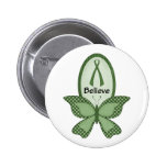 Believe- Green Awareness Pinback Buttons