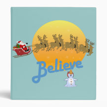 Believe In Santa Claus Holiday Binder