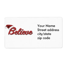 Believe in Santa Claus Personalized Shipping Label
