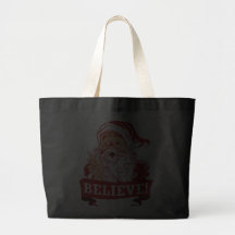 Believe In Santa Claus Tote Bags