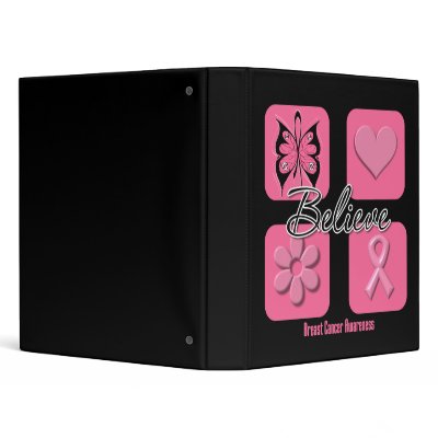 Believe Inspirations Breast Cancer Binders by cancerapparel