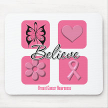 Believe Inspirations Breast Cancer Mouse Pad