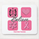 Believe Inspirations Breast Cancer Mouse Pad