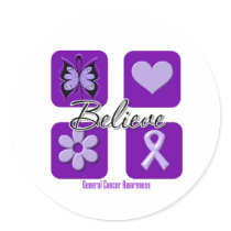 Believe Inspirations Cancer Awareness Stickers