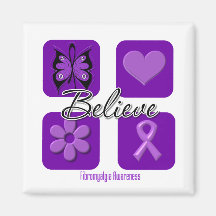 Believe Inspirations Fibromyalgia Awareness Magnet