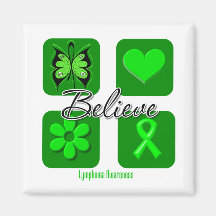 Believe Inspirations Lymphoma Fridge Magnet