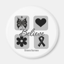 Believe Inspirations Melanoma Refrigerator Magnets