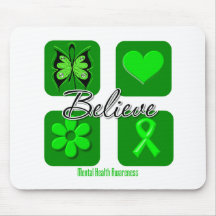 Believe Inspirations Mental Health Awareness Mousepad