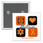 Believe Inspirations Multiple Sclerosis Pinback Button