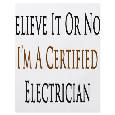 Believe It Or Not I'm A Certified Electrician Personalized Flyer by Supernova23