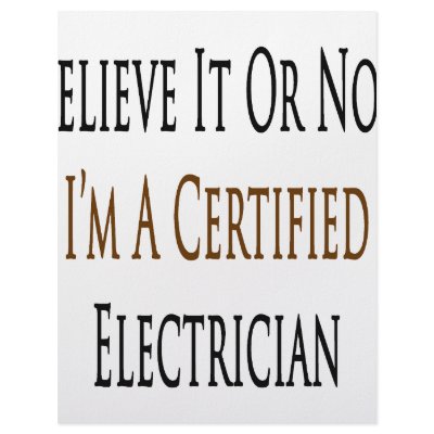 Believe It Or Not I'm A Certified Electrician Personalized Letterhead by Supernova23