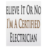 Believe It Or Not I'm A Certified Electrician letterhead