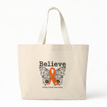 Believe - Kidney Cancer Butterfly (Orange) Tote Bags