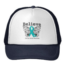Believe - Ovarian Cancer Butterfly Trucker Hat