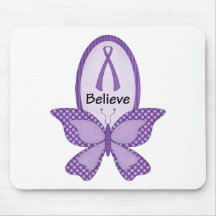 Believe- Purple Awareness Ribbon Mousepad