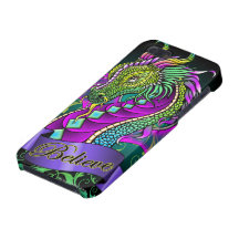 Believe Rainbow Dragon IPhone Case Glossy Covers For iPhone 5