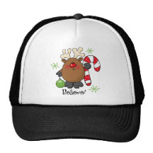 Believe Reindeer Mesh Hat