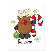 Believe Reindeer Postcards