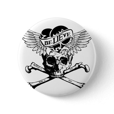 beLIEve Skull Pin by Adorability