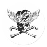 beLIEve Skull stickers