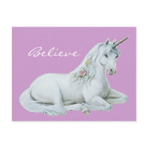 Believe Unicorn Postcard