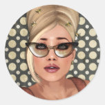 Belinda Beehive Retro Chic Stickers