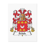 Belisle Family Crest Postcards