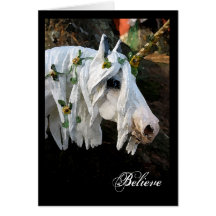 "Belive" I believe in Unicorns Greeting Card